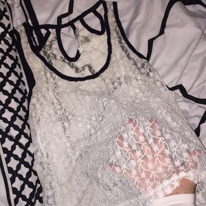 See thru lace blouse